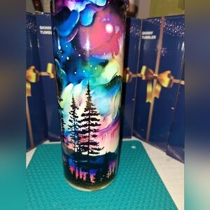 Northern lights watercolor imperfections 20 oz tumbler